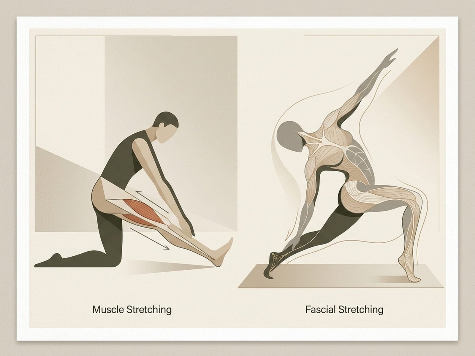 Estiramiento muscular frente a estiramiento fascial