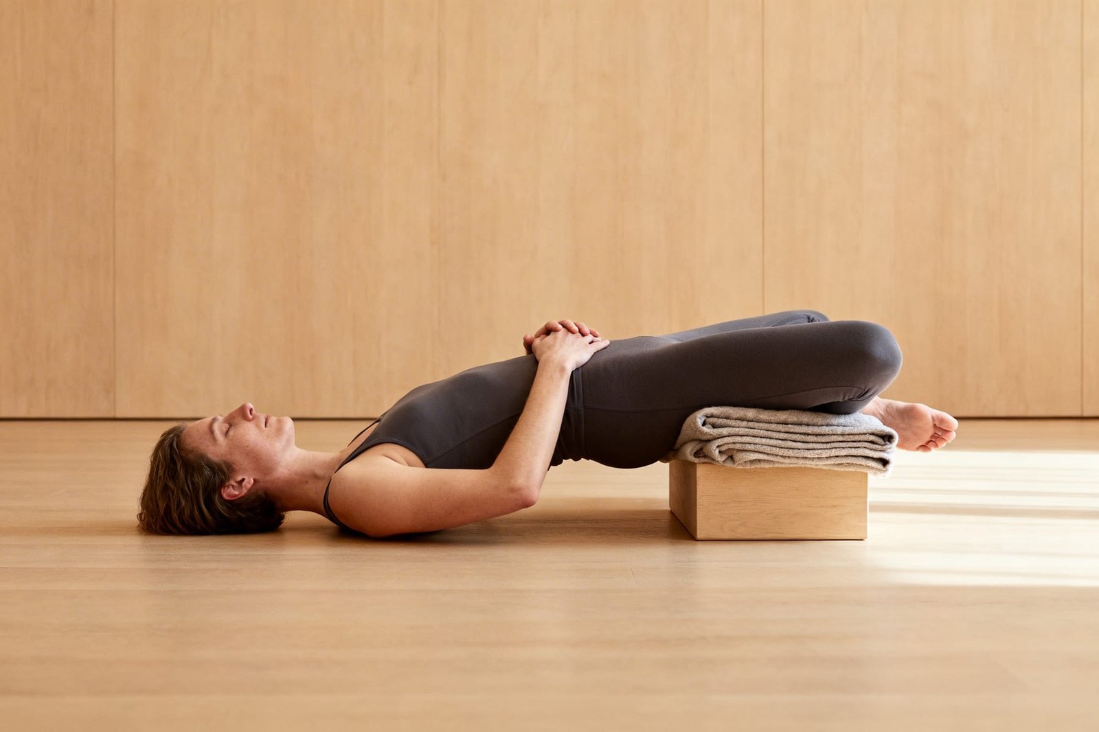 Restorative Yoga Pose Technique Demonstration