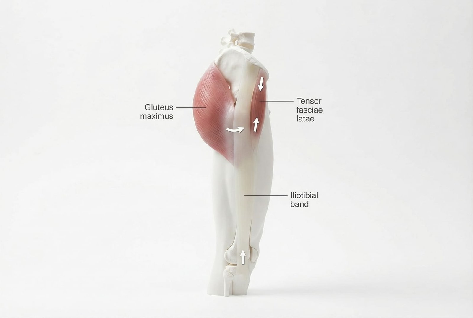 Tensor Fasciae Latae Anatomy and IT Band Connection Lateral View